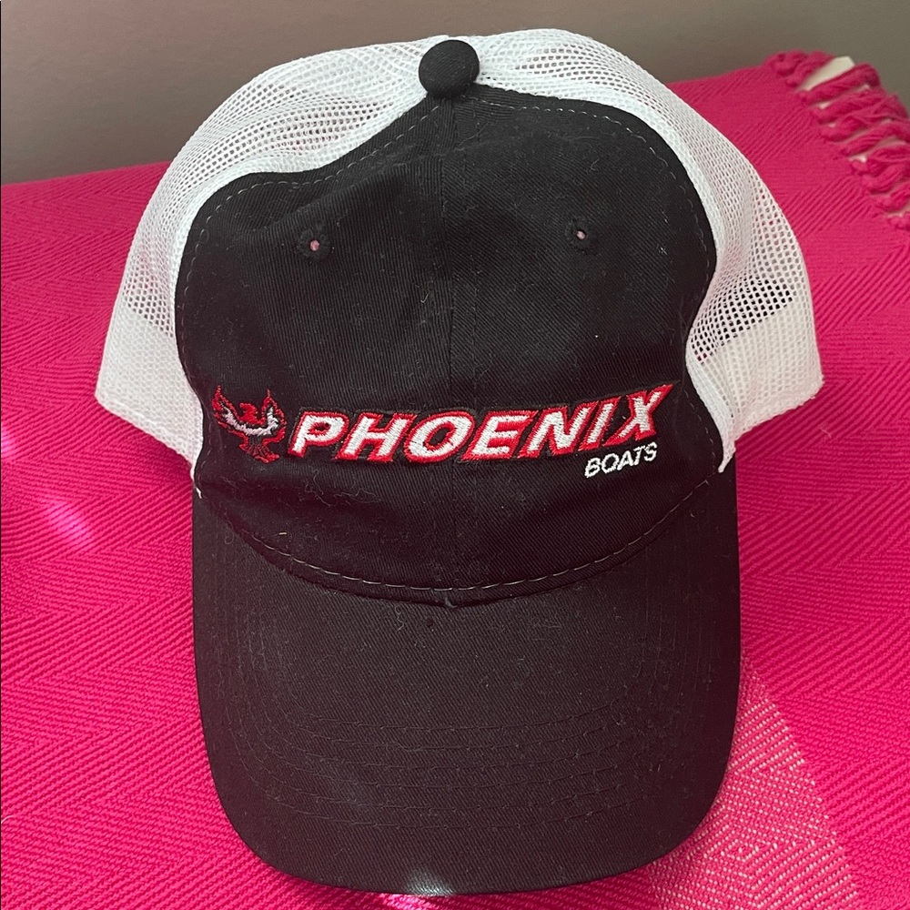 Phoenix Boats Black and White Cap
